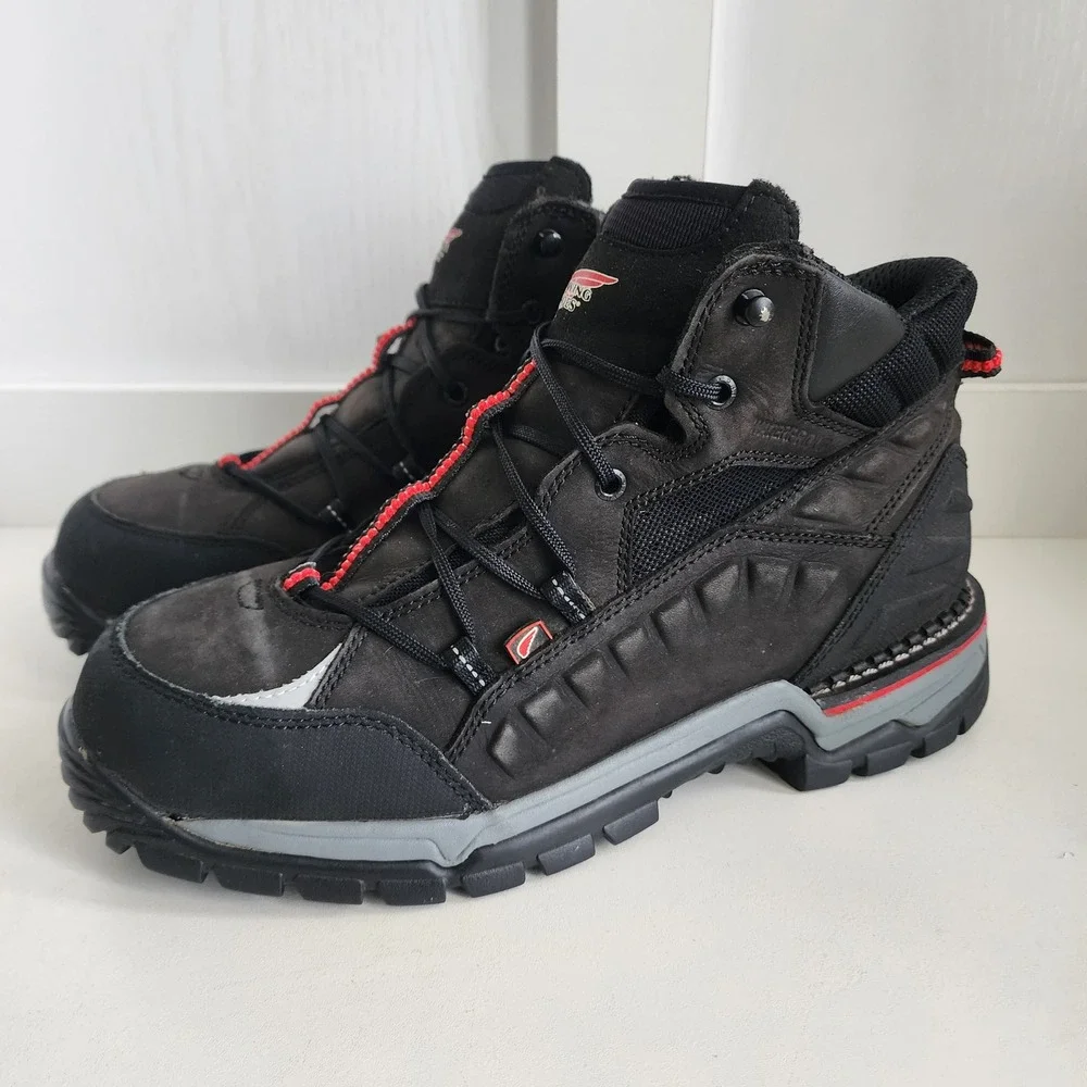 Red Wing Flexforce Men Aluminum Safety Toe Hiker Boot Black 6671 Size 11.5 D